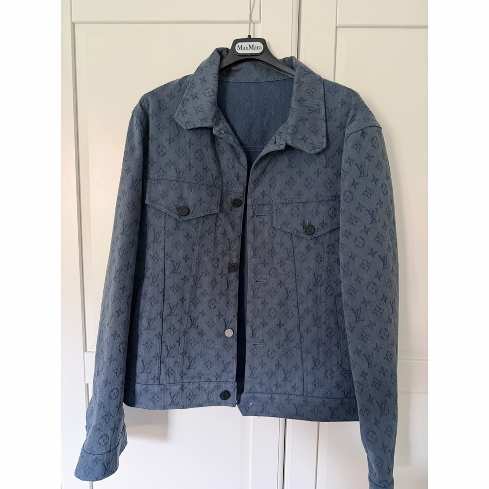Louis Vuitton Denim Monogram Jacket in Washed Blue